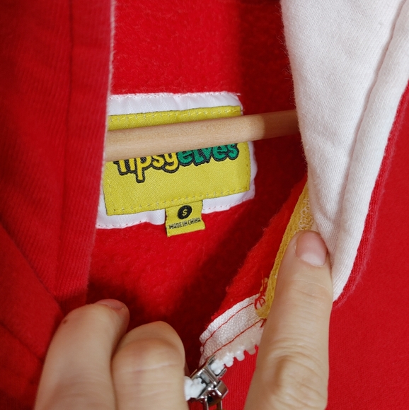 Tipsy Elves Women's Santa Jumpsuit With Fur Onesie Red White Small S - Picture 7 of 9